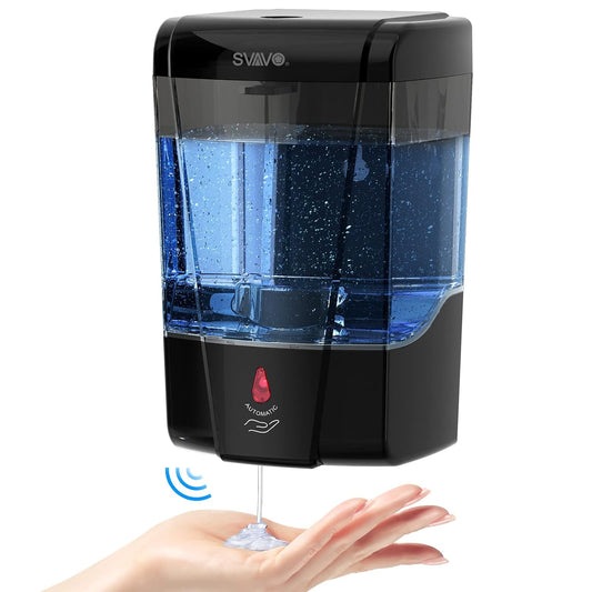 Automatic Soap Dispenser Hand Soap Dispenser Wall Mount 600m/21 fl.oz, Touchless Electric Sensor Pump Battery Operated for Offices Home Kitchen Bathroom Hotel Restaurant Commercial