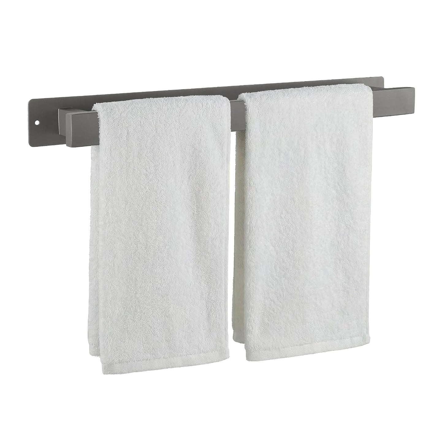 Bathroom Towel Bars,16-Inch Stainless Steel Towel Bar for Large Towel,Strong Self-Adhesive/Screws Wall Mounting,Rust-Proof,Towel Holder for Bathroom and Kitchen Storage (Grey)