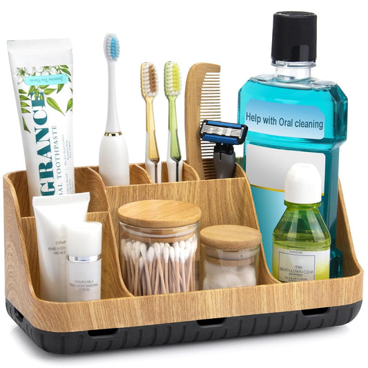 Bathroom Organizers and Storage - Detachable 7 Slo... (Wood | Plastic)