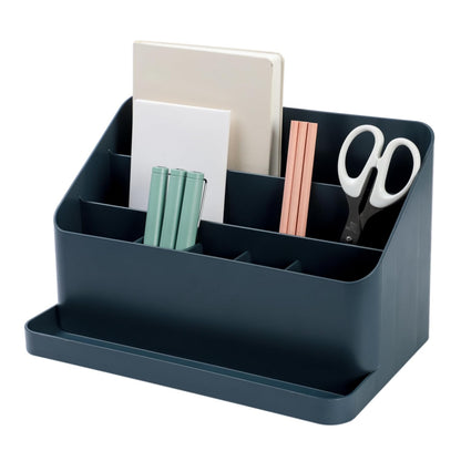BLUE GINKGO Desk Organizer, Office Supplies, Blue, Made in Korea | Multi-Compartment. Adjustable. Everyday Storage.