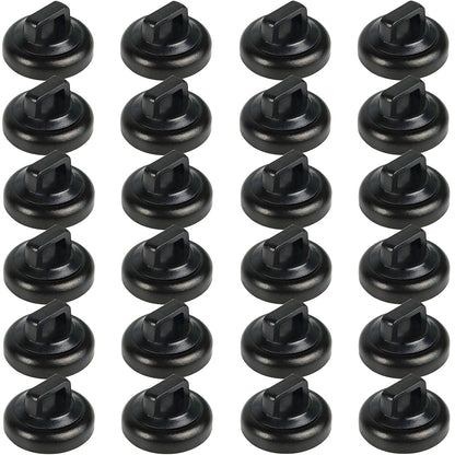 Magnet Zip Tie Mount Magnetic Zip Ties Mount Clips Base Holder Strong Multipurpose Wire Cable Holder Mount Wire Clips Management for Home Office Marine Electrical Wiring (Black, 24 Piece)