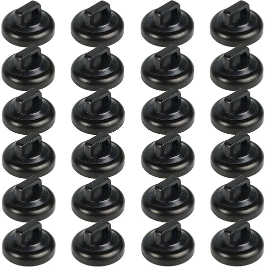 Magnet Zip Tie Mount Magnetic Zip Ties Mount Clips Base Holder Strong Multipurpose Wire Cable Holder Mount Wire Clips Management for Home Office Marine Electrical Wiring (Black, 24 Piece)