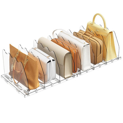 Adjustable Shelf Divider for Closet, Clear Purse O... (Clear | Acrylic)