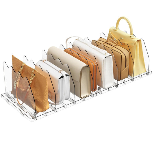 Adjustable Shelf Divider for Closet, Clear Purse O... (Clear | Acrylic)