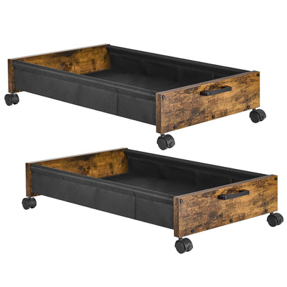 Wooden Under Bed Storage Drawer with Wheels for Space-Saving Storage | Ideal for seasonal clothing, extra blankets, shoes and everyday household essentials
