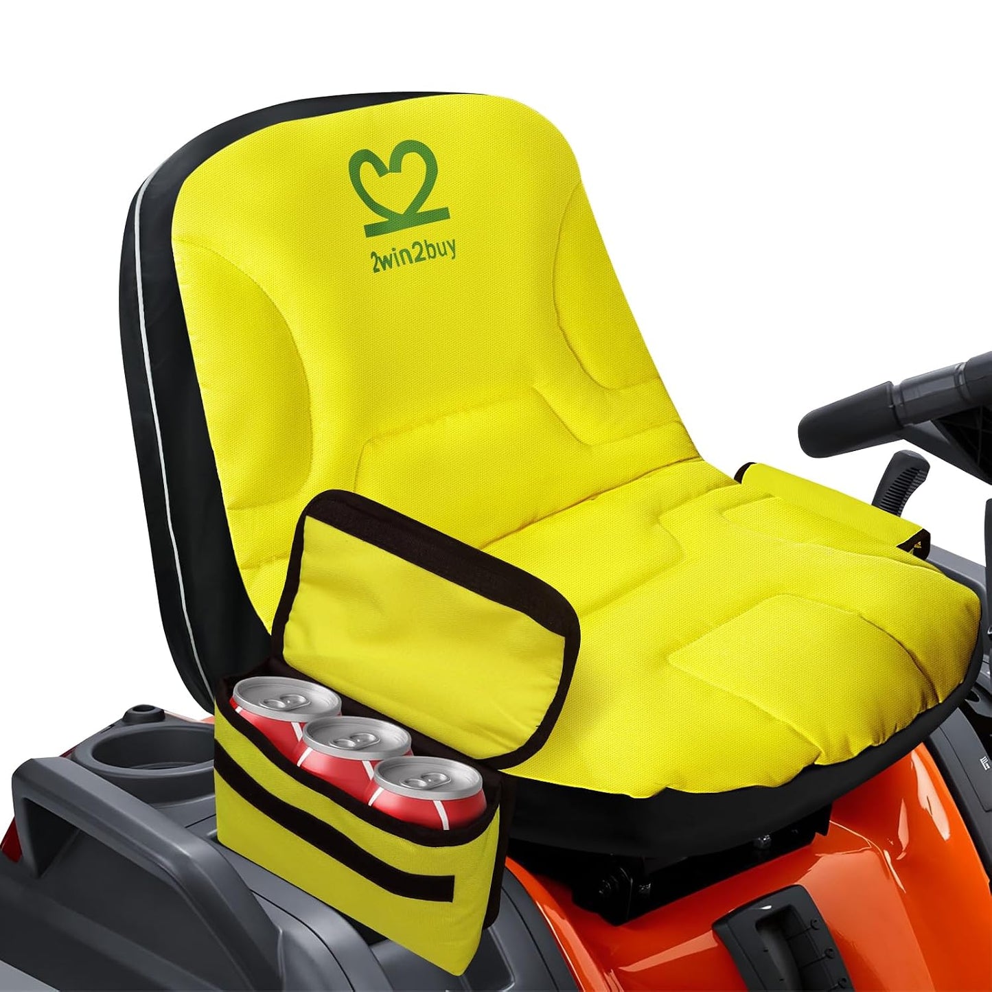 Riding Lawn Mower Seat Cover 600D Non Slip Tractor Seat Cover with Padded | Seat Covers Universal Fits for John Deere, Craftsman, Cub Cadet, Kubota, Troy Bilt and More, Padded Cushion, Non Slip Rubber