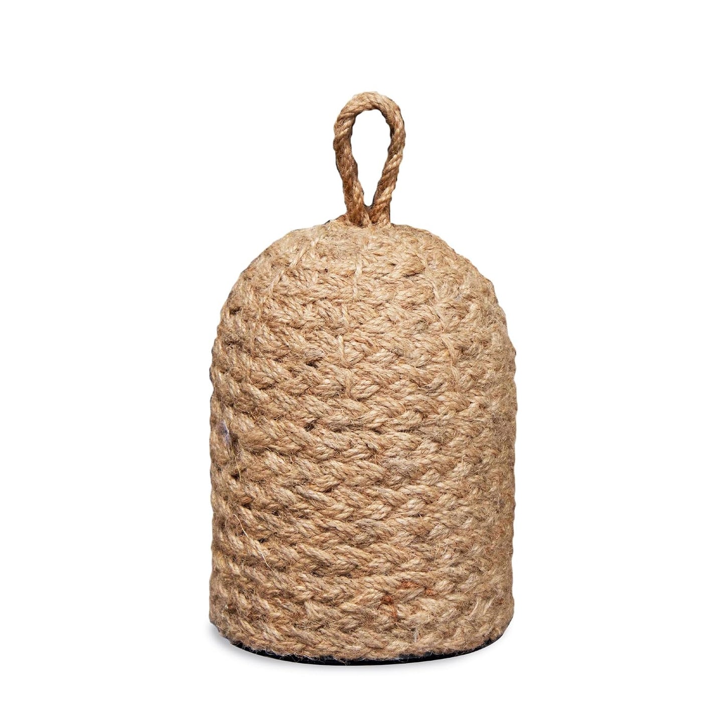 PEMAR Handwoven Jute Door Stopper with Handle – Weighted Door Stop for Indoor Use, Floor-Friendly Felt Base, Warm Handcrafted Home Accent (5.2 lb)