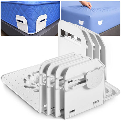 Patented Bed Sheet Holders ABS Lock System for Fitted Sheets Secure Clips | Patented Lock Design, 168 Anti-Slip Points, Reinforced ABS Material, One-Time Installation, Fits All Mattress Sizes