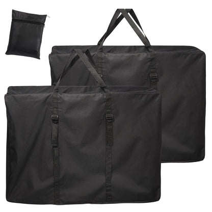 Uranshin Large Outside Zero Gravity Chair Cover with Zippers & Handles | Portable Folding Chair Storage Bag with adjustable straps, 600D Lounge Chair Carrying Bags 43" L x 11" W x 29" H, Black, 2PCS