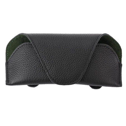 Magnetic Sunglass Holder for Car Visor Clip, Leather Car Glasses Holder, Visor Accessories Eyeglasses Holder Glasses Storage Case (01-Black)