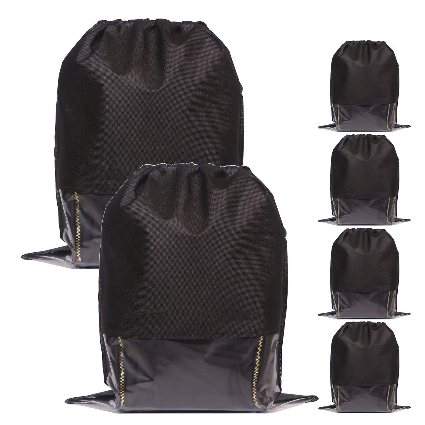 DIOMMELL Set of 6 Dustproof Drawstring Bags Dust Covers Large Non-Woven Fabric Cloth Storage Pouch String Bag for Handbags Purses