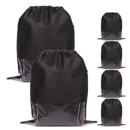 DIOMMELL Set of 6 Dustproof Drawstring Bags Dust Covers Large Non-Woven Fabric Cloth Storage Pouch String Bag for Handbags Purses