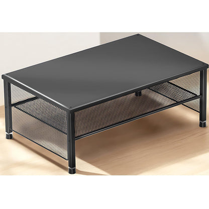 2-Tier Computer Monitor Stand Riser, Desk Organizer for Monitor, Printer & Laptop Stand, Desktop Workspace Organizers for Office Supplies(Black)