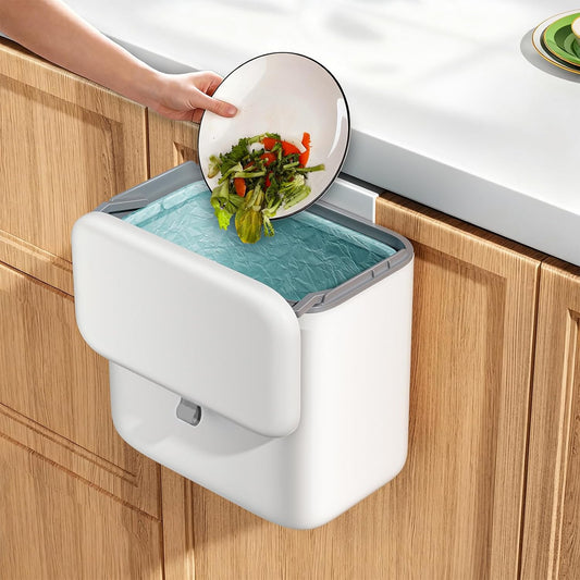 Compost Bin Kitchen for Countertop or Under Sink,... (White | Plastic)
