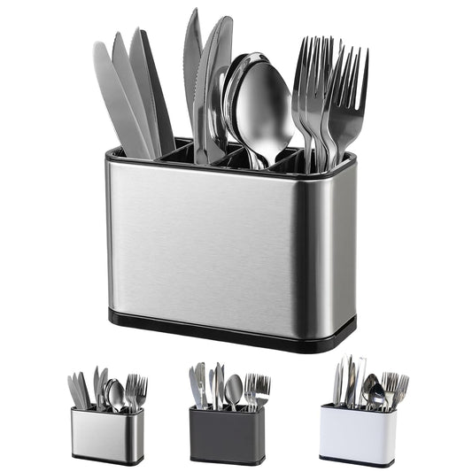 Utensil Holder,Kitchen Utensil Holder for Countert... (silvery | Stainless Steel)