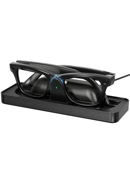 Charging Station Accessories for Ray-Ban Meta & Oakley Meta Smart Glasses | Fast Charger Dock, LED Indicator | Fits Gen 1&2 Wayfarer, Headliner, Skyler | Gen 2 Blayzer/Scriber Optics | HSTN Accessories