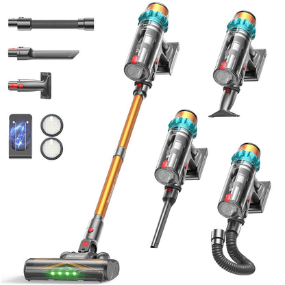 Cordless Vacuum Cleaners for Home, 650W 55KPa Powe... (Gold)