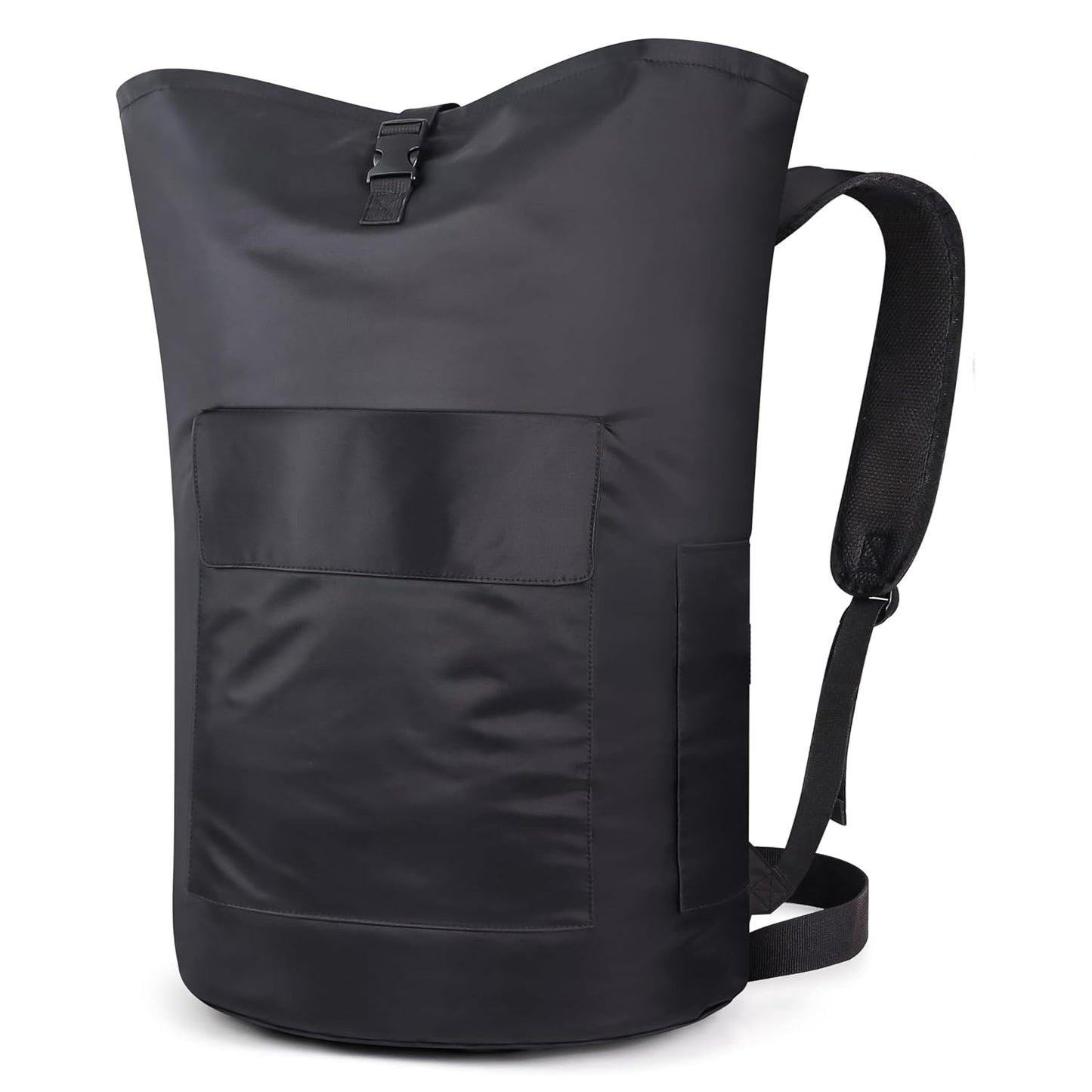 HAEVON Heavy Duty Laundry Backpack, Black | Padded Straps, Removable Liner