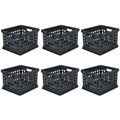 Storage Crate Bin File Organizer for Home & Office... (Black | Plastic)