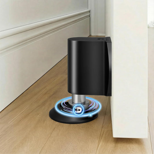 Magnetic Door Stoppers - Double Magnet Door Catch,... (Black1Pc | Metal)