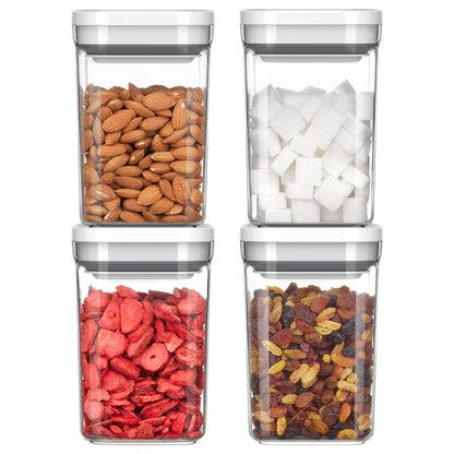 MR.SIGA 4 Pack Airtight Food Storage Container Set for Pantry Organization