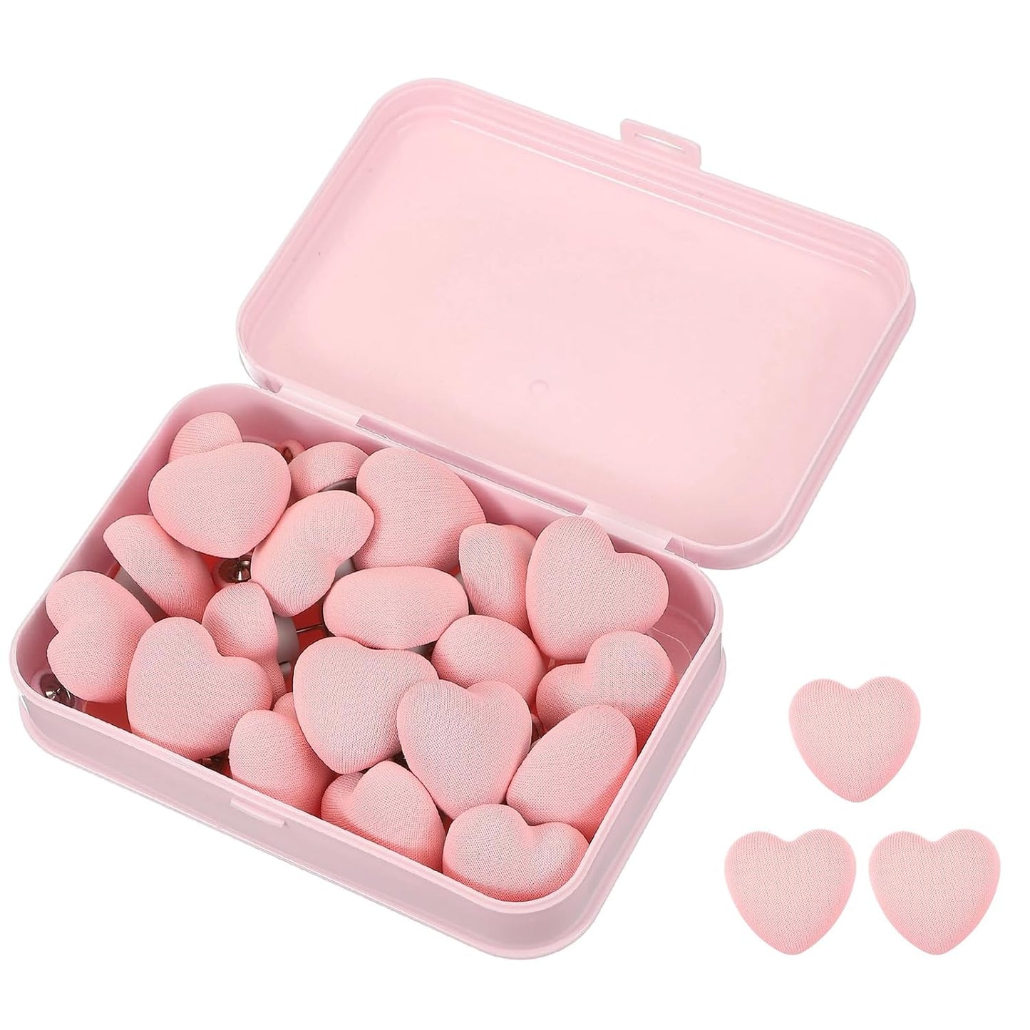 uxcell 20 Pcs Duvet Cover Pins to Hold Comforter Inside, Duvet Clips with Soft Fabric Material for Quilt Cushions Curtains, Light Pink (Heart)
