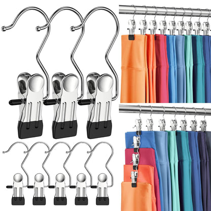 30 Pack Pants Hangers with Clips,Legging & Jean Hangers for Closet Hanging | Space Saving Clip Hangers for Yoga Pants, Jeans, Shorts, Skirts and Hats,Closet Organizers and Storage