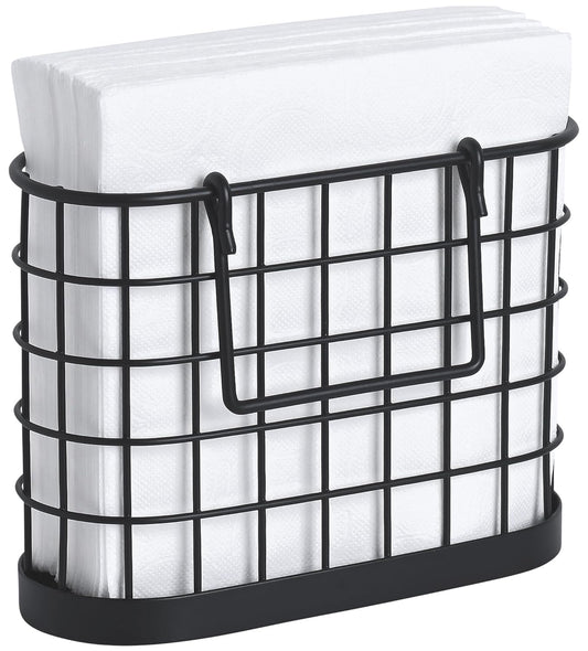 Vintage Black Napkin Holder - Perfect for Farmhous... (Matte Black | Metal)