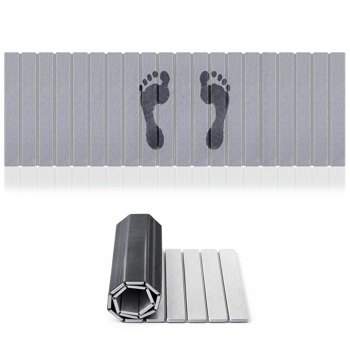 Long Foldable Stone Bath Mat 47.2"x15.4" Large Diatomaceous Earth Bath Mat with Non-Slip Rubber Base Super Absorbent Fast Drying for Bathroom Kitchen