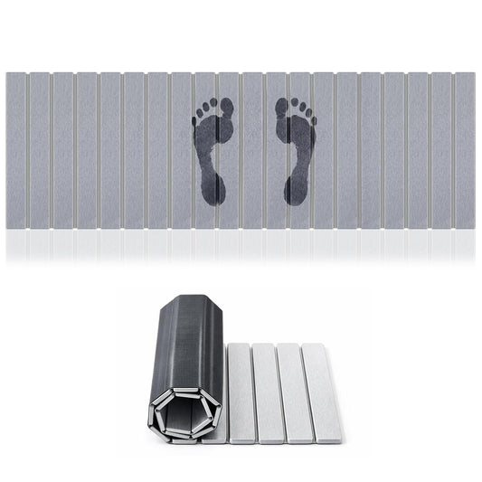 Long Foldable Stone Bath Mat 47.2"x15.4" Large Diatomaceous Earth Bath Mat with Non-Slip Rubber Base Super Absorbent Fast Drying for Bathroom Kitchen