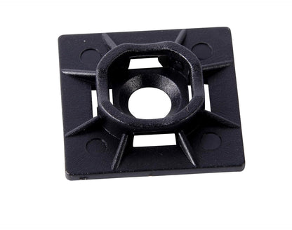 Gardner Bender MB-20UVB Cable Tie Mounting Base, 1 Inch. x 1 Inch., Wire / Cord Management Industrial and Household Use, 100 Pk., UV Resistant Black