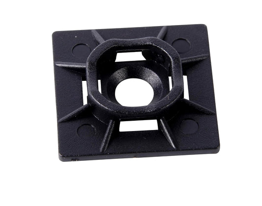 Gardner Bender MB-20UVB Cable Tie Mounting Base, 1 Inch. x 1 Inch., Wire / Cord Management Industrial and Household Use, 100 Pk., UV Resistant Black