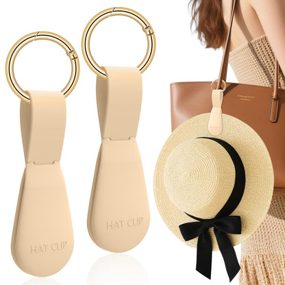 Fikoksol Magnetic Hat Clip for Travel, Silicone Hat Holder for Bag & Beach | Strong Magnet Carrier for Tote, Hand Free Hat Purse Hook for Vacation Essential Accessory, Stylish Hat Hanger as Gift Idea