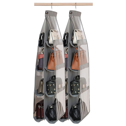 Purse Organizer - 2 Pack, Purse Hanger、 Heavy Duty、Purse Organizer for Closet、Thicken Metal Hooks,Hand Bag Storage Organizer、Purse Organizer, Grey