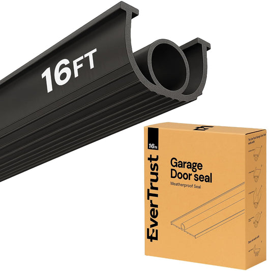 16Ft/5M Garage Door Bottom Seal Rubber with T-Ends 5/16 inch | Protect Your Garage from Weather and Dust with EPDM Rubber Garage Door Draft Stopper,Garage Door Bottom Seal Weatherproof
