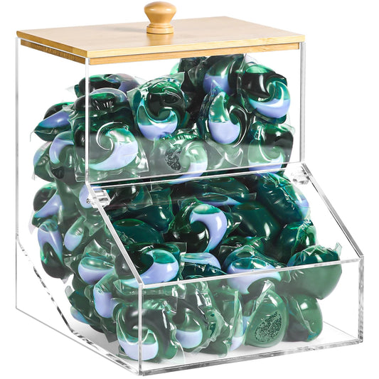 0.835GAL Large Acrylic Laundry Pods Container BY V... (Acrylic)