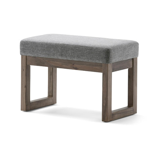 Milltown 44" Wide Vegan Leather Rectangle Ottoman... (Grey)