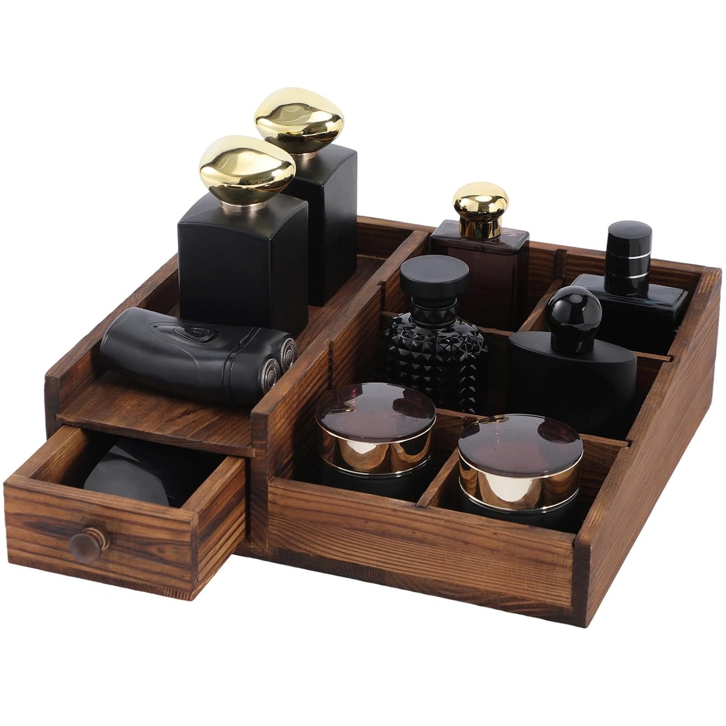 Bathroom Counter Organizer, Cologne Organizer for Men, Desk Storage | Perfume Organizer, Cologne Stand, Dresser Organizer, Mens Bathroom Decor, Men Gifts, Adjustable Partition