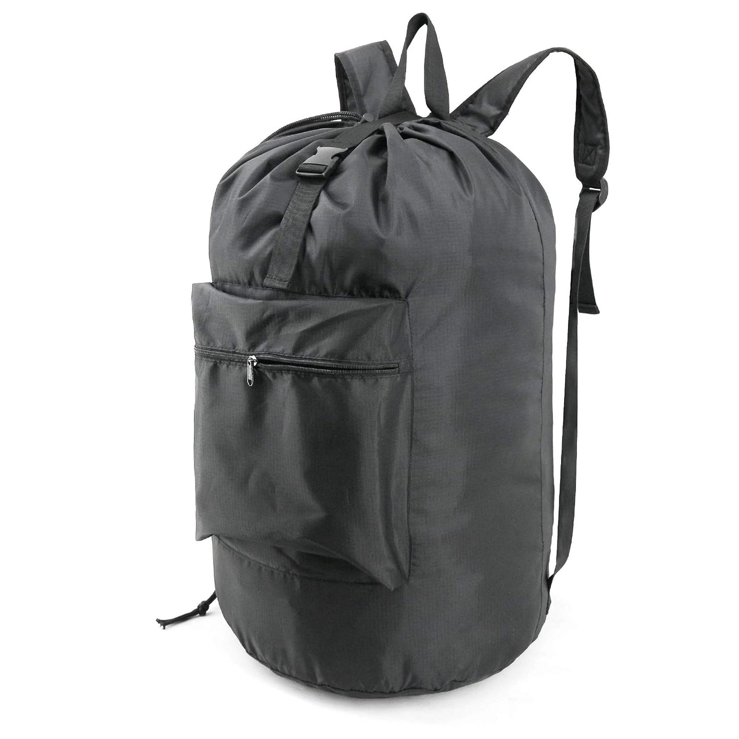 BeeGreen Laundry Bag Backpack w Adjustable Shoulder Straps College Dorm Essentials w Drawstring Closure for Travel Camp Heavy Duty Laundry Hamper Backpack Portable w Handle Xlarge Black
