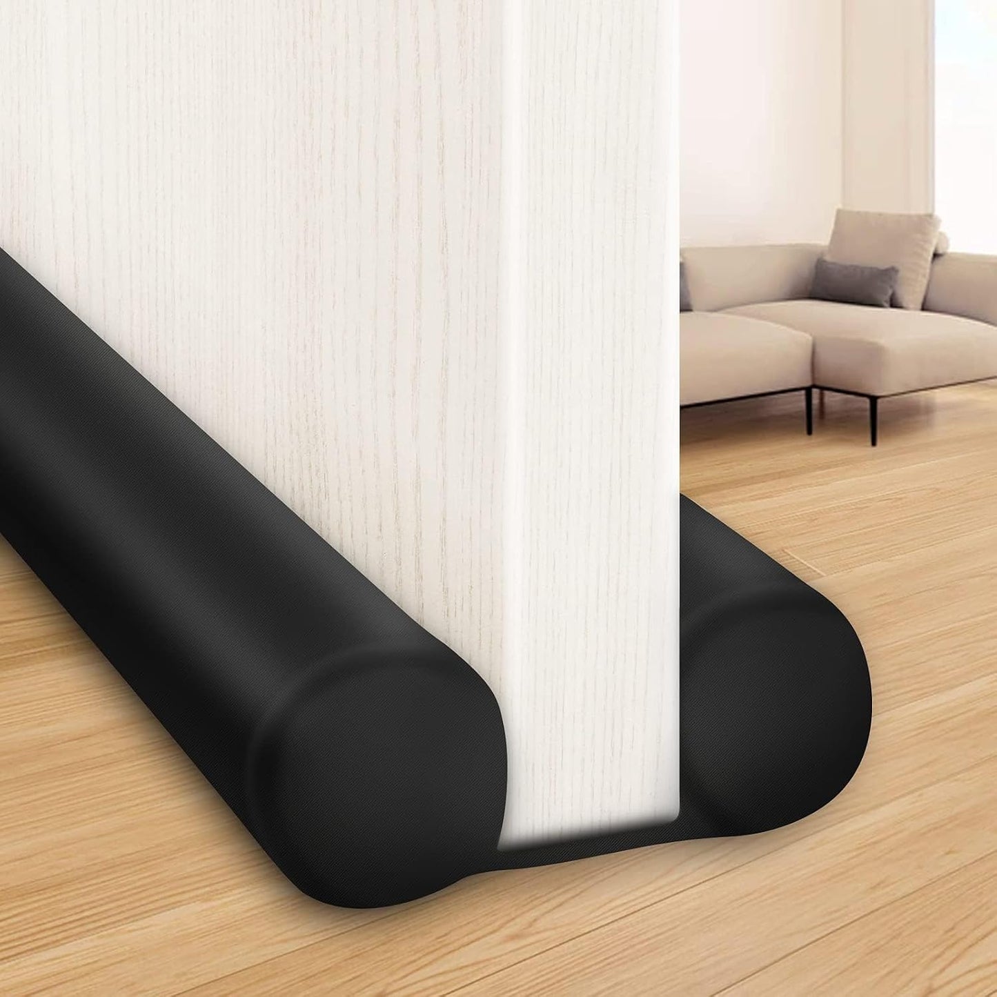 MAXTID Large Door Draft Stopper for Bottom of Doors 36” Under Door Sweep | Noise Blocker Black Gap Filler Stoppers Adjustable Doors Seal Sweep Guard, Window Breeze Stoppers, Home Essentials Gadgets