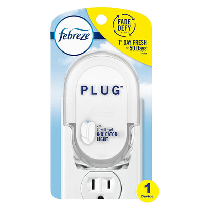 Febreze Plug In Air Freshener, Odor-Fighting Scented Oil Warmer Device, Air Fresheners for Home and Bathroom and Kitchen, 1 Count