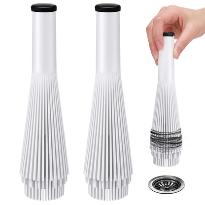 Feekoon 2 Pack Lint Trap for Washer and Utility Sink Drains, Hair Catcher | Fits 1.5 to 1.75 Inch Drains, Nylon Mesh, T Shape Rubber Plug, For Laundry Rooms and Utility Sinks, Removable for Cleaning