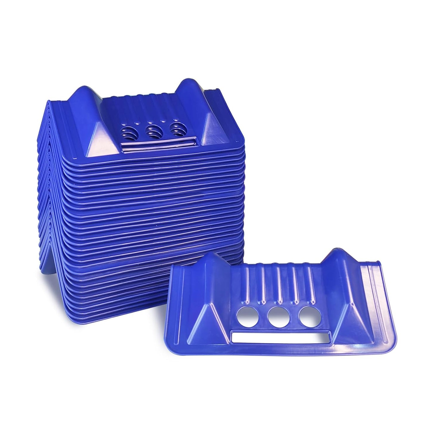 JUCHEN Flatbed Edge Protector,Cargo Corner Protector.(30Packs) | V-Shaped Protective Corner Guards,Protects Cargo Edges from Wear & Tear.Blue