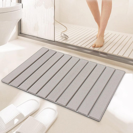 Stone Bath Mat Bathtub Mat Foldable Bathroom Mat Quick Drying Floor Mat | Diatomaceous Earth Bath Mat Anti-Skid Absorbent Quick Bath Mat for Bathtub Bathroom Kitchen
