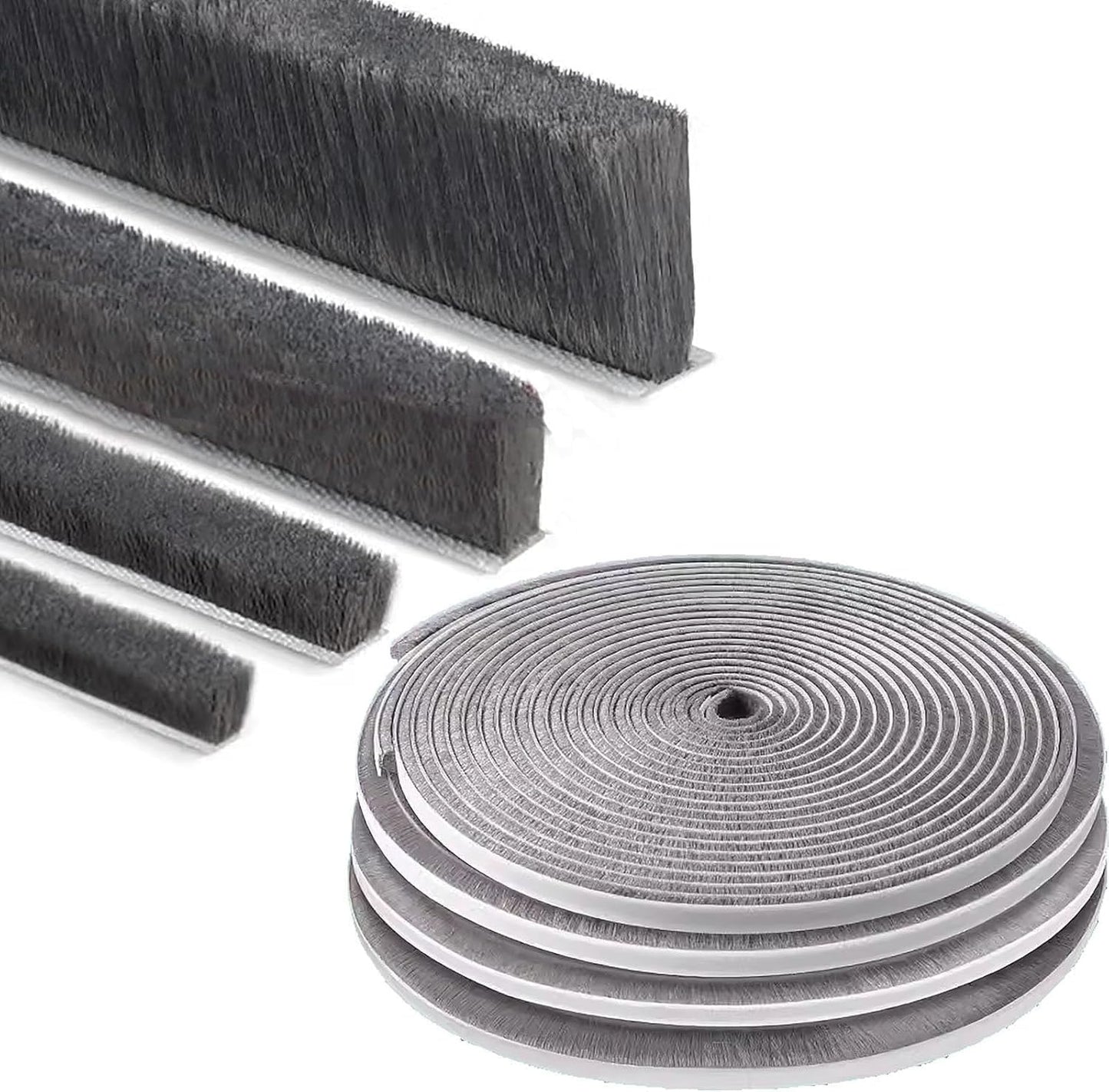 Brush Weather Stripping Door Window Seal,0.9 x 0.4 x 32.8 FT | Felt weather stripping,door sweep,sliding glass door applicable,soundproof,door frame sealing,windproof weatherstripping