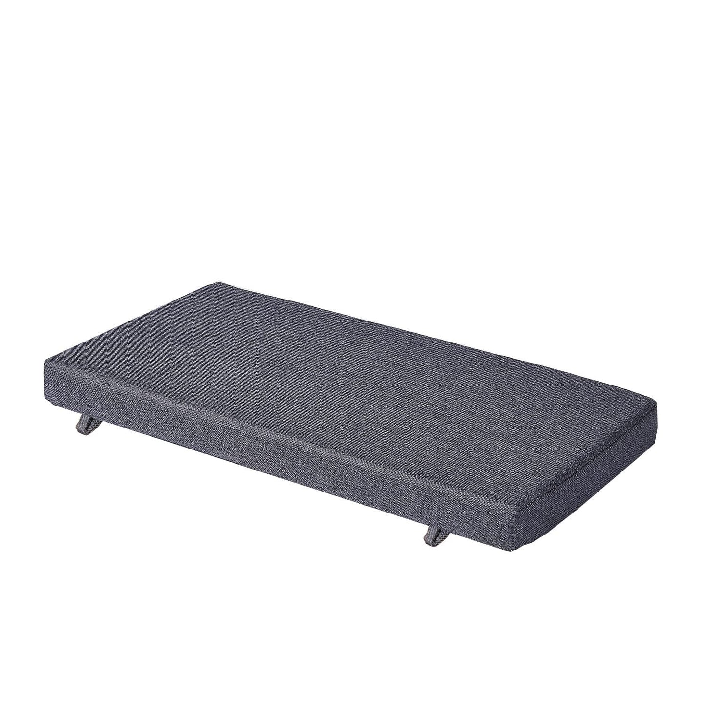 48x12 Inch Piano Bench Cushion w/ Washable Cover for Indoor Furniture,Gray | Non slip high density foam bench seat cushion for kitchen dining room,shoe storage, entry way,window, settee