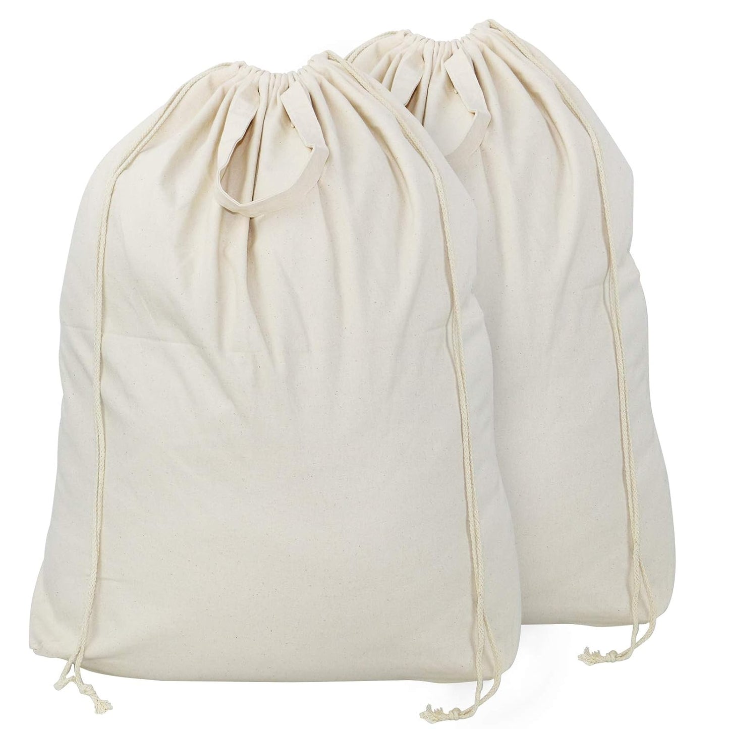 2 Pcs Laundry Basket Hamper Liner Replacement Bags, Laundry Backpack Bags | Cotton canvas Fabric, Carrying Handles & Drawstring Closure, Machine-washable, Laundry hamper removable Bags with straps