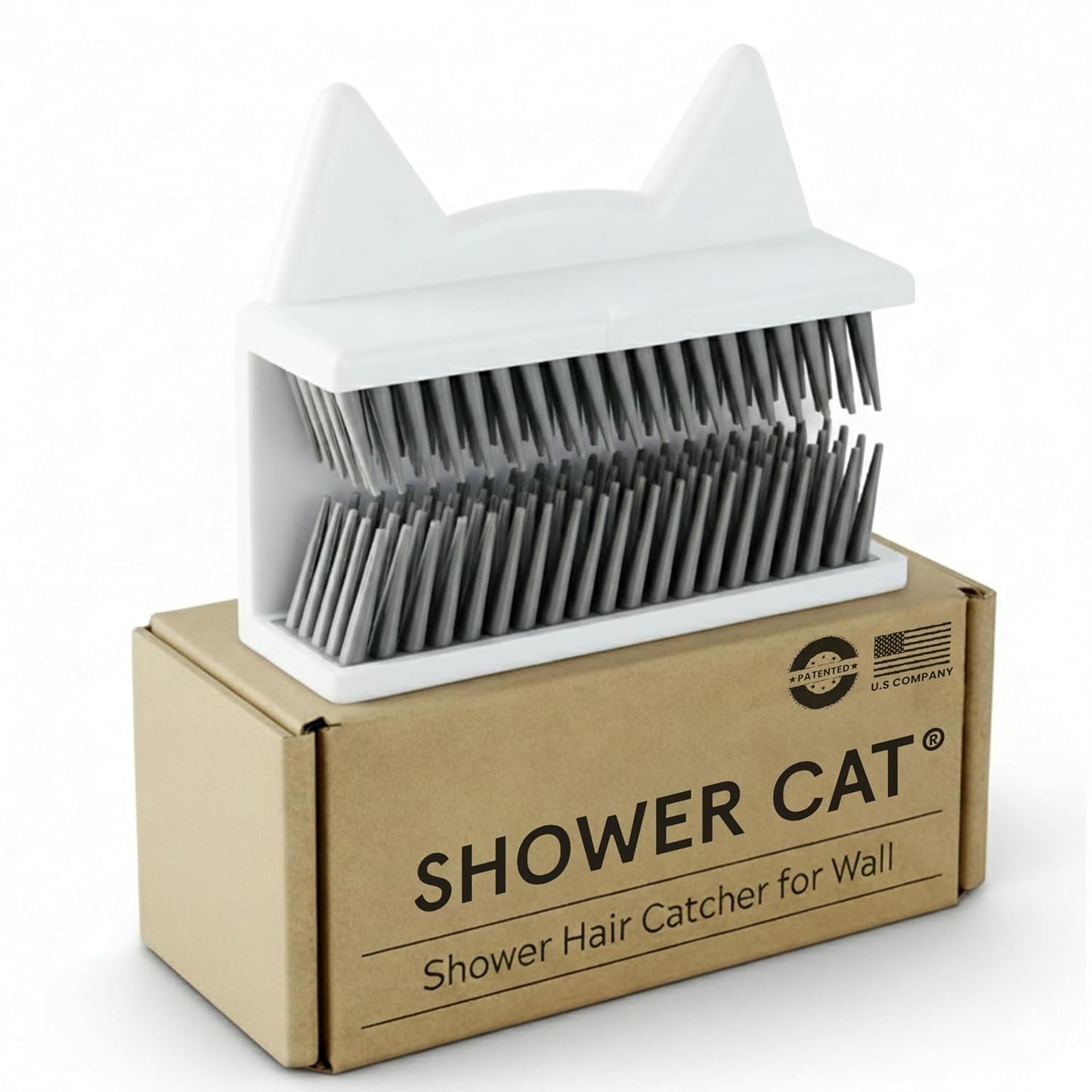 Shower Hair Catcher for Wall – Hair Collector for Shower & Tub, Shower Hair Trap Keeps Loose Hair Off Shower Wall & Out of Drain, Reusable Hair Catcher for Shower Wall, 3M Adhesive