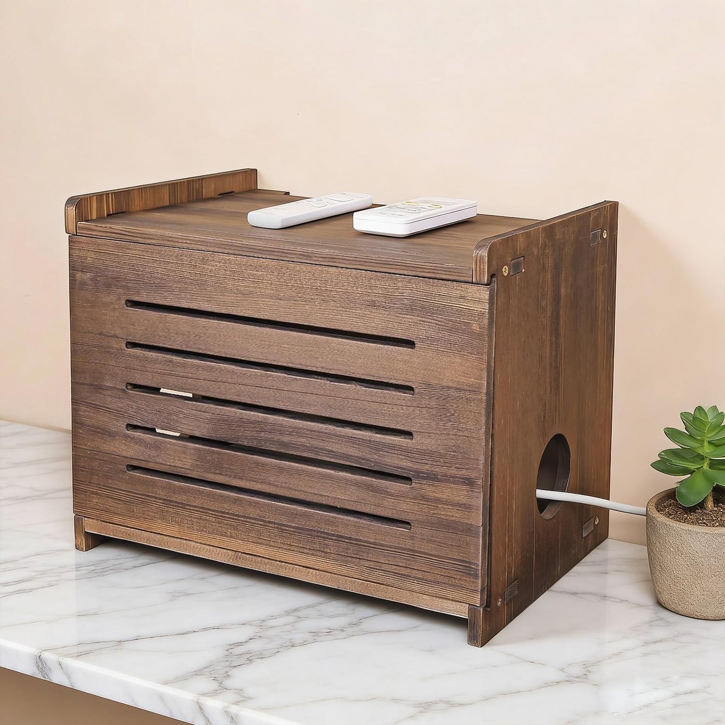WiFi Box Hider, Router Box Hider, Router Box, WiFi Router Storage Cabinet Wall/Desk Cable Organizer.