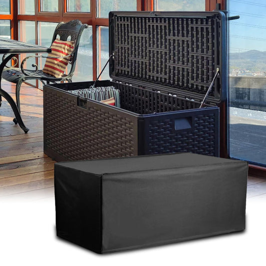Patio Deck Box Cover, Waterproof Storage Box Cover... (Black | Oxford)